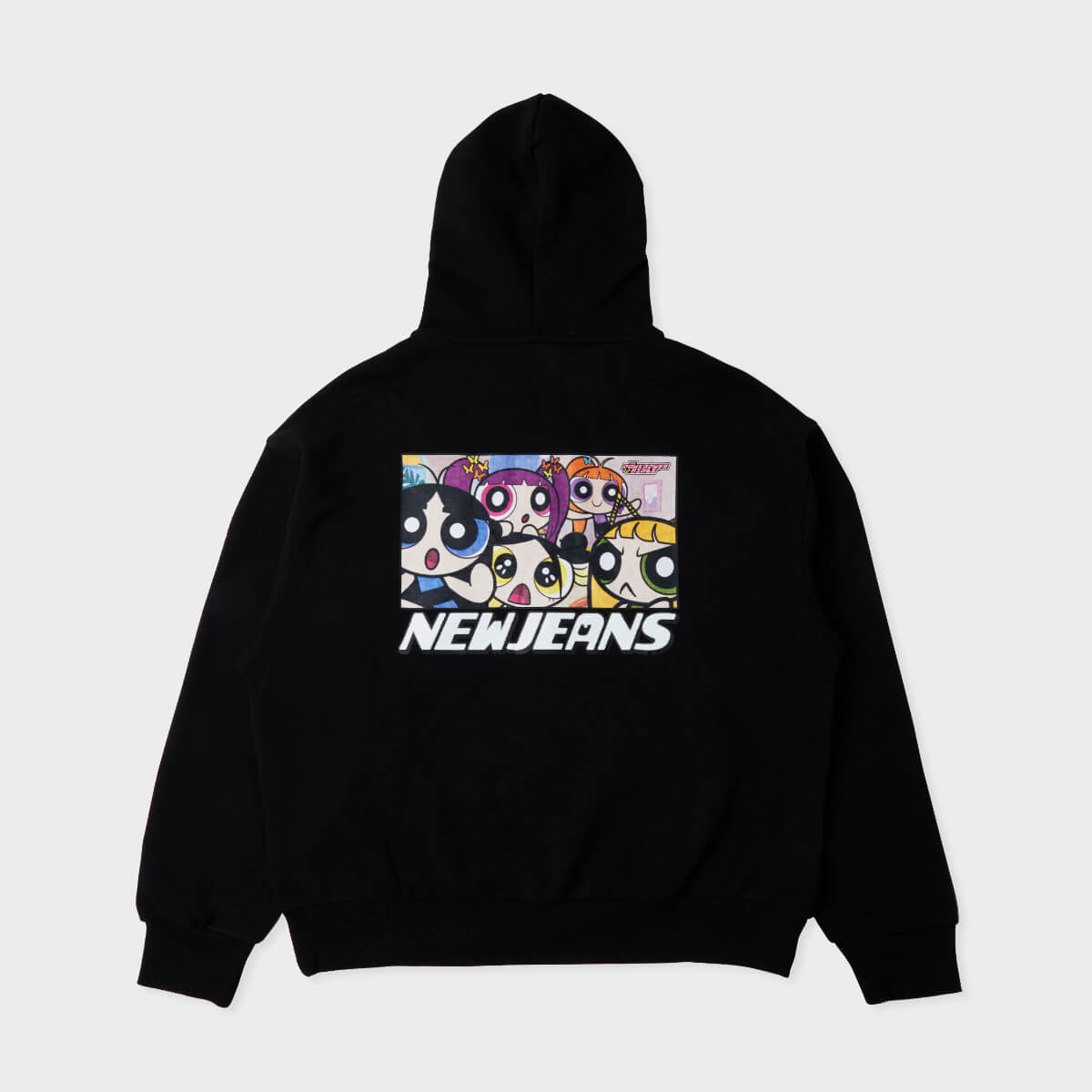 THE POWERPUFF GIRLS X NJ Full Zip Hooded Sweatshirt (Black)