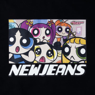 THE POWERPUFF GIRLS X NJ Full Zip Hooded Sweatshirt (Black)