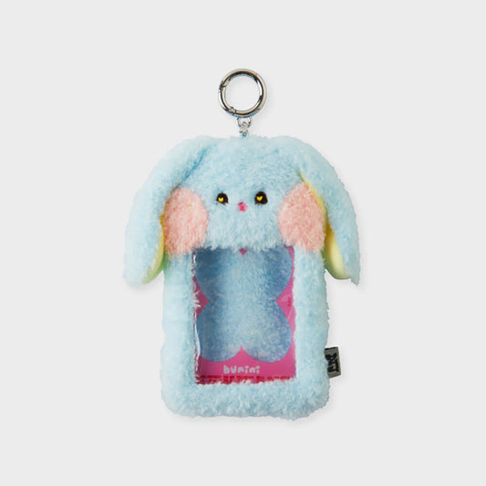 NewJeans bunini Plush Photo Card Holder Keyring (Blue)