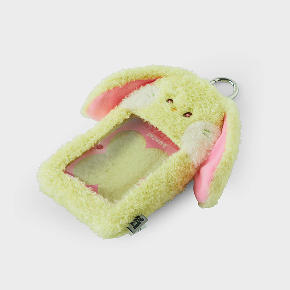 NewJeans bunini Plush Photo Card Holder Keyring (Green)