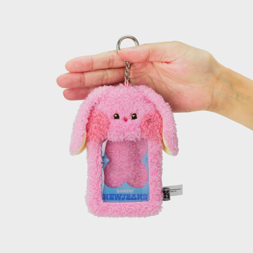 NewJeans bunini Plush Photo Card Holder Keyring (Pink) – LINE