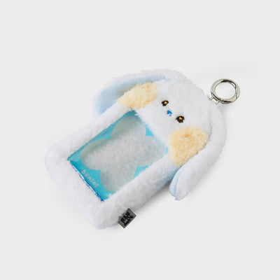 NewJeans bunini Plush Photo Card Holder Keyring (White)