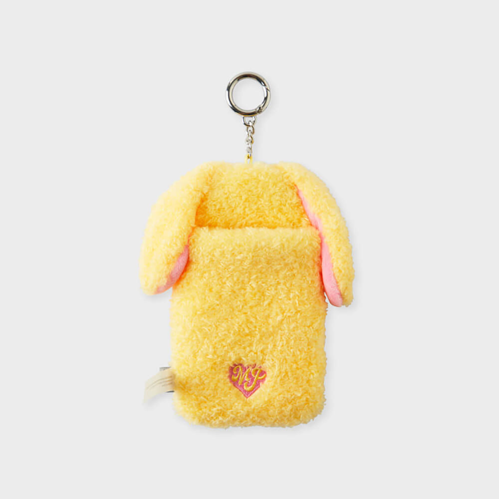 NewJeans bunini Plush Photo Card Holder Keyring (Yellow)