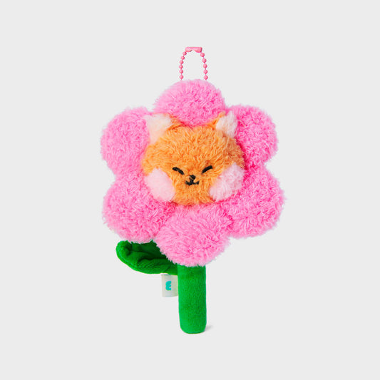 LINE FRIENDS chichini minini Flower Plush Keyring