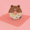 LINE FRIENDS with ZippyPaws BROWN Donut Buddies Dog Toy