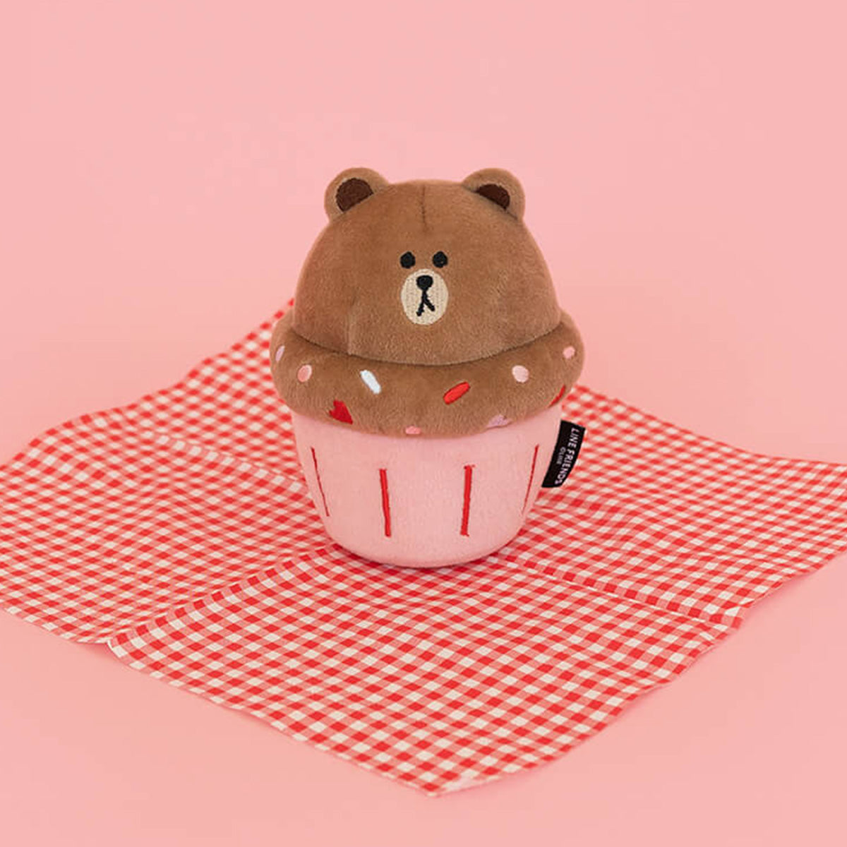 LINE FRIENDS With ZippyPaws BROWN Cupcake Dog Toy