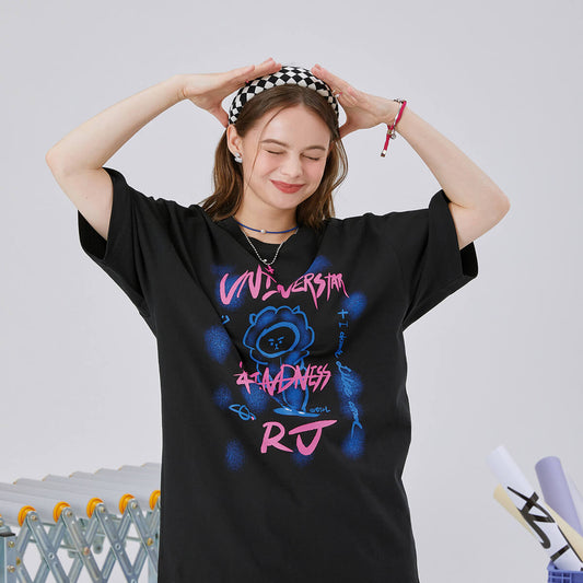 BT21 RJ Utopia Short Sleeve T-Shirt Black